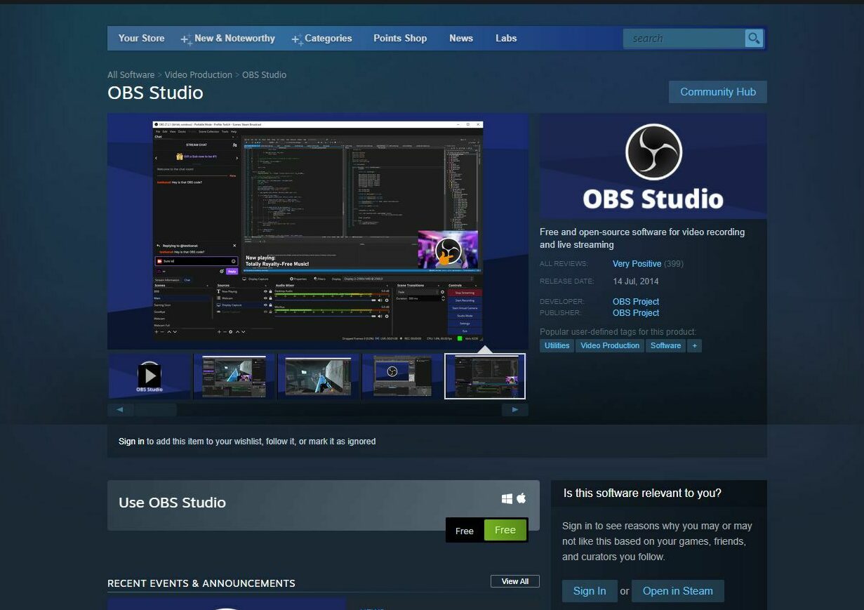 OBS Steam