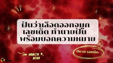 ฝันว่าเลือดออกจมูก
