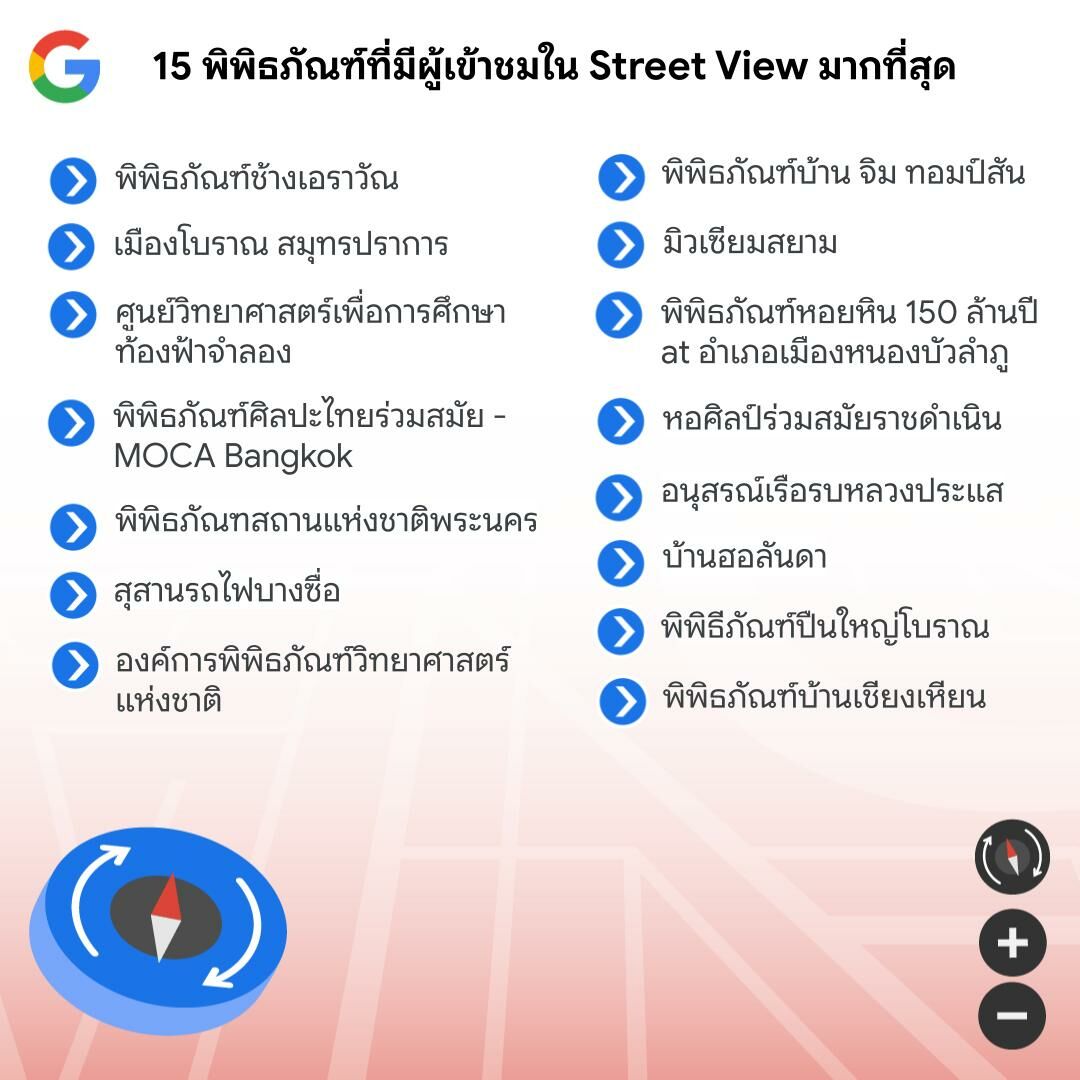 Google Street View ฉลองครบรอบ 15 ปี ไทยติดอันดับ 15 ประเทศทั่วโลกที่มีผู้เข้าชมใน Street View มากที่สุด