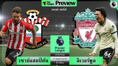 ดูบอลสด เซาธ์แฮมป์ตัน พบ ลิเวอร์พูล (ลิงก์ดูบอล)