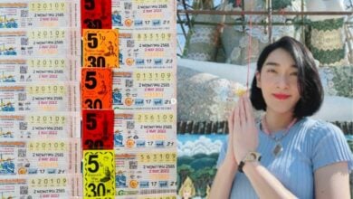 เฟี้ยวฟ้าว สุดสวิงริงโก้ ถูกลอตเตอรี่ 64 ใบ คว้าเงินแสน โพสต์กราบขอบคุณสิ่งศักดิ์สิทธิ์