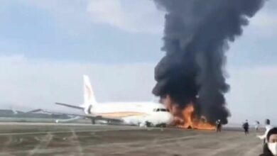 เครื่องบินไฟไหม้ทิเบต