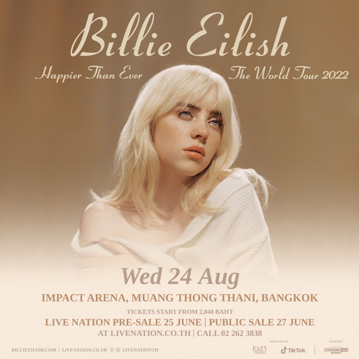 Billie Eilish คอนเสิร์ตใหญ่ครั้งแรกในไทย