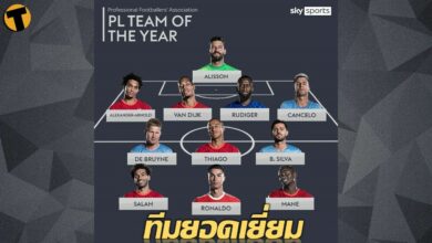 หงส์ติดเพียบ ไร้ชื่อซน ทีมยอดเยี่ยมศึก พรีเมียร์ลีก ประจำฤดูกาล 2021/22