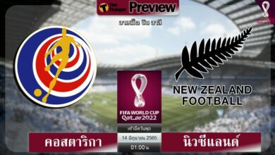 ดูบอลสด คอสตาริกา พบ นิวซีแลนด์ (ลิงก์ดูบอล)
