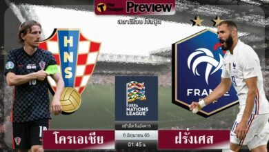 ดูบอลสด โครเอเชีย พบ ฝรั่งเศส เนชั่นส์ลีก (ลิงก์ดูบอล)