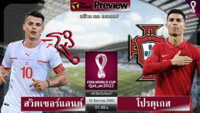 ดูบอลสด สวิตเซอร์แลนด์ พบ โปรตุเกส (ลิงก์ดูบอล)