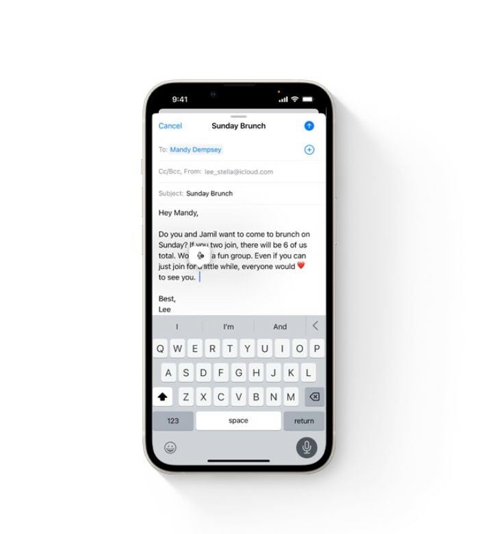 สรุปฟีเจอร์ iOS 16 คีย์บอร์ด