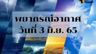 พยากรณ์อากาศวันนี้ 3 มิถุนายน 2565