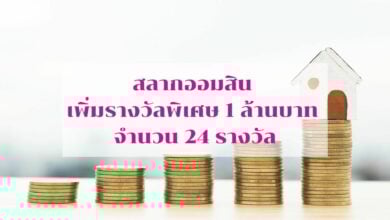 สลากออมสิน เพิ่มรางวัลพิเศษ 1 ล้านบาท จำนวน 24 รางวัล เช็กรายละเอียดที่นี่