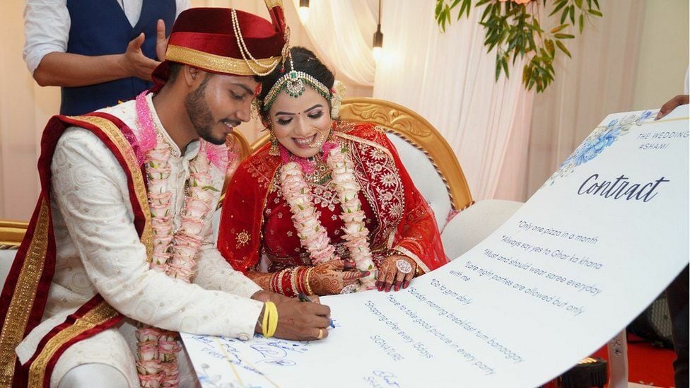 คู่รักอินเดีย ทำสัญญาแต่งงาน ฝ่ายหญิงกินพิซซ่าได้เดือนล่ะถาด Thaiger ข่าวไทย