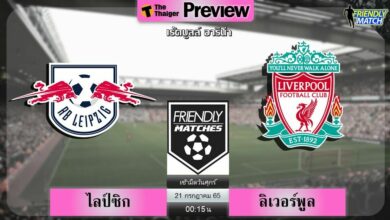 ลิเวอร์พูลอุ่นเครื่องวันนี้ ดูบอลสด ไลป์ซิก พบ ลิเวอร์พูล (ลิงก์ดูบอล)
