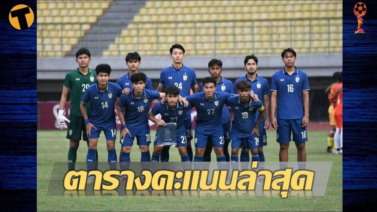 อัปเดตล่าสุด ตารางคะแนน ฟุตบอล U19 ชิงแชมป์อาเซียน ช้างศึกรั้งรองจ่าฝูง