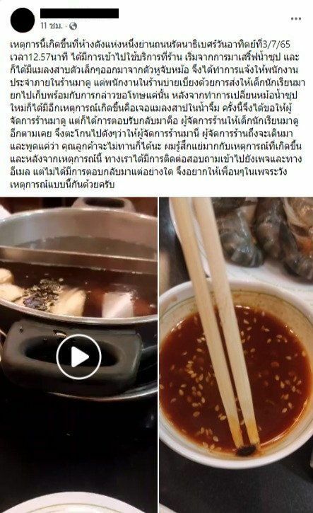 บุฟเฟต์ เจอแมลงสาบ