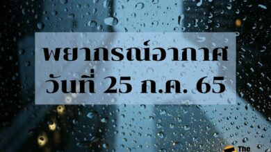 พยากรณ์อากาศวันนี้ 25 กรกฎาคม 2565