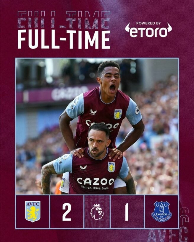 ผลบอลล่าสุด พรีเมียร์ลีก แอสตัน วิลล่า เอฟเวอร์ตัน