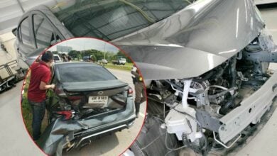 เข้าศูนย์ซ่อมสี ถูกชนพังยับ