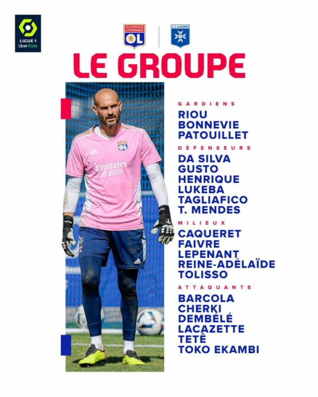 ผลบอลเมื่อคืนนี้ ลีกเอิง ลียง โอแซร์