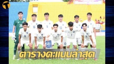 ตารางคะแนน ทีมชาติไทย U16 ชิงแชมป์อาเซียน