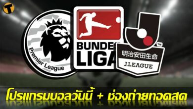 โปรแกรมบอลวันนี้ ลิงก์ดูบอลสด 6 สิงหาคม