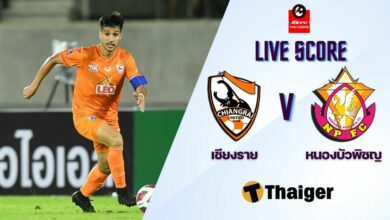 ผลบอลสด รีโว่ ไทยลีก เชียงราย พบ หนองบัว พิชญ