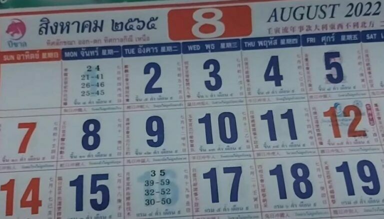 เลขเด็ด ปฏิทินคำชะโนด งวด 16/8/65