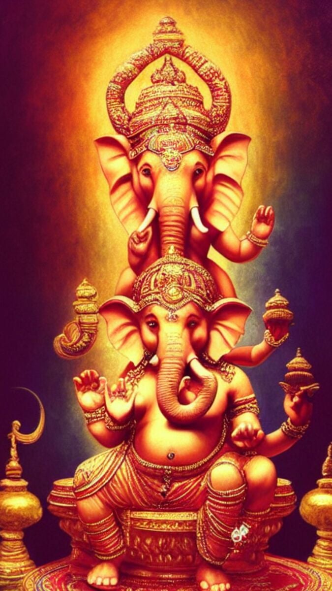 วอลเปเปอร์เสริมดวง 2565 พระพิฆเนศ