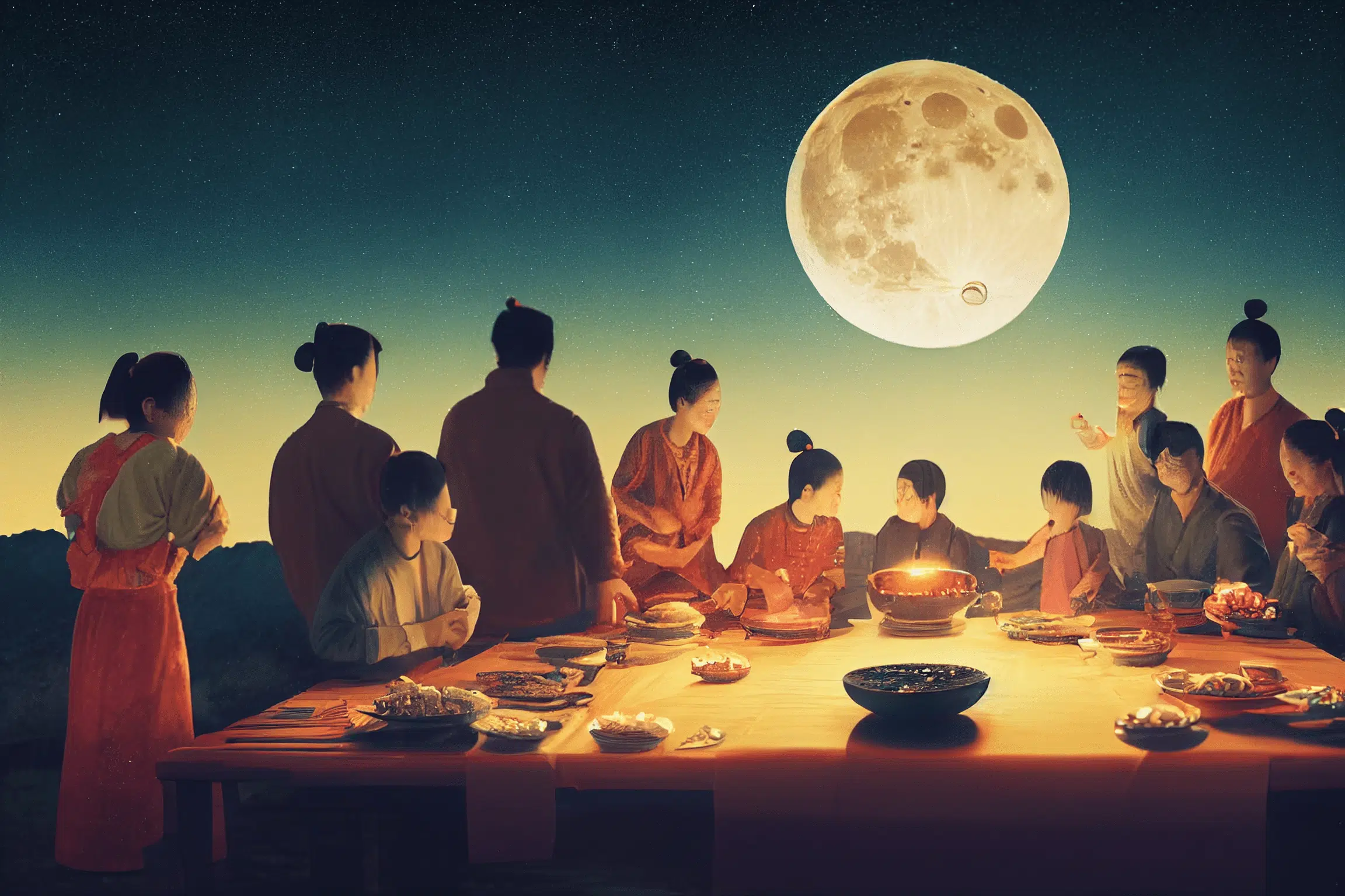 คำอวยพรเทศกาลวันไหว้พระจันทร์ภาษาจีน 66