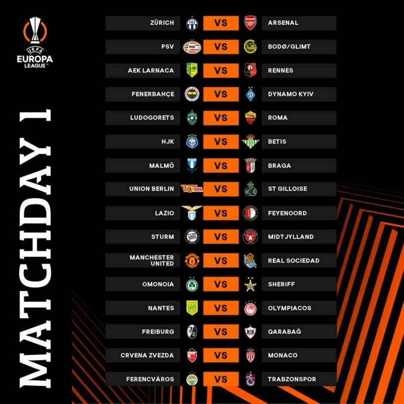 โปรแกรมแข่งขัน ยูโรปา ลีก