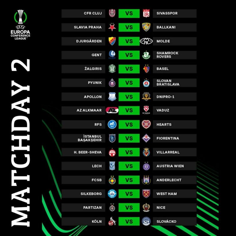 โปรแกรมแข่งขัน คอนเฟอเรนซ์ ลีก