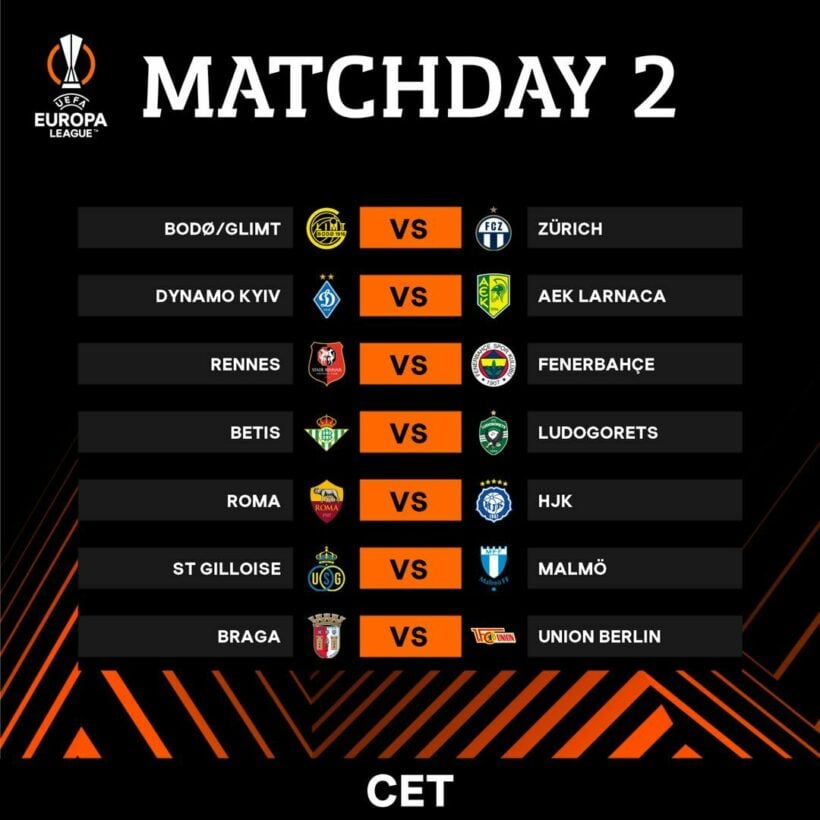 โปรแกรมแข่งขัน ยูโรปา ลีก