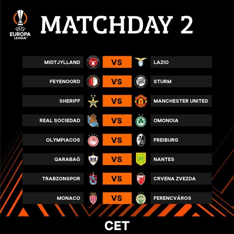 โปรแกรมแข่งขัน ยูโรปา ลีก