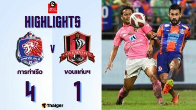 ผลบอลเมื่อคืนนี้ รีโว่ ไทยลีก การท่าเรือ ขอนแก่น