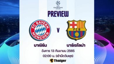 ดูบอลสด ยูฟ่า แชมเปี้ยนส์ลีก บาเยิร์น บาร์เซโลน่า