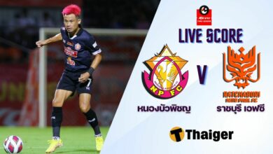 ผลบอลสด รีโว่ ไทยลีก หนองบัว พิชญ ราชบุรี เอฟซี