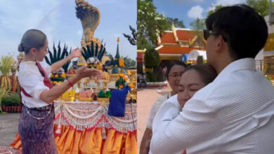 นิว นภัสสร เป๊ก เปรมณัช กราบพระธาตุพนม