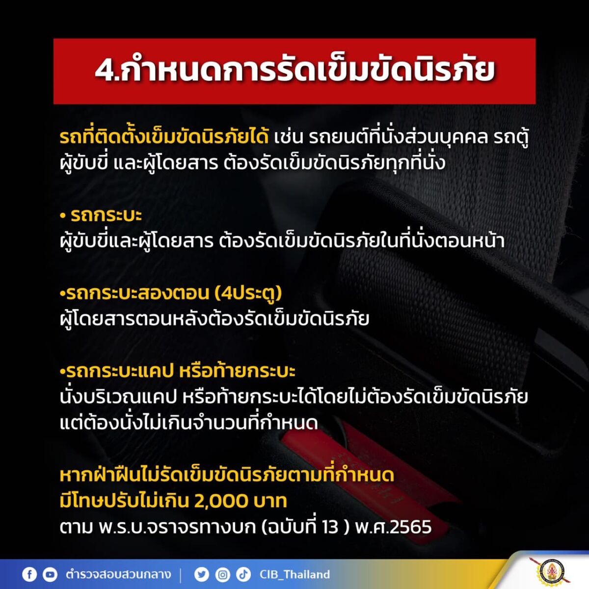 กฏหมายจราจรฉบับใหม่