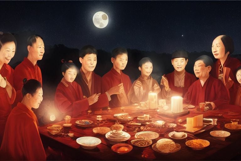คำอวยพรเทศกาลวันไหว้พระจันทร์ 2566 ภาษาจีน