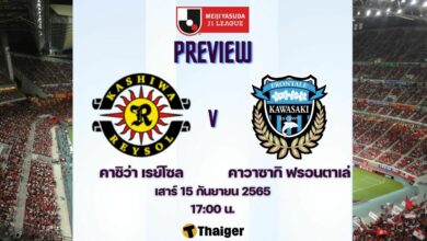 ดูบอลสด คาวาซากิ ฟรอนตาเล่ คาชิว่า เรย์โซล