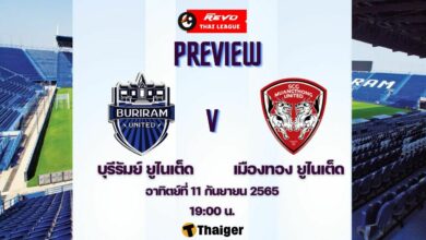 ดูบอลสด ไทยลีก บุรีรัมย์ เมืองทอง