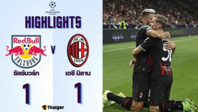 ผลบอลเมื่อคืนนี้ แชมเปี้ยนส์ลีก ซัลซ์บวร์ก มิลาน