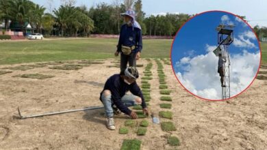 ผอ. เปลี่ยนสนามบอลเป็นสนามกอล์ฟ