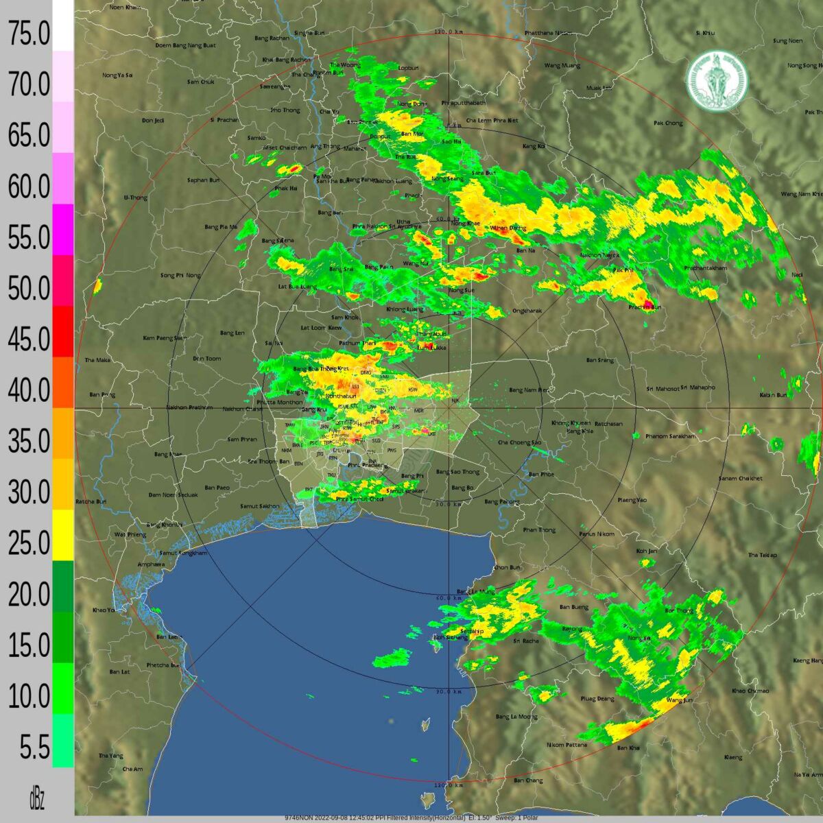 ฝนตกกทม วันนี้ 8 กันยายน เขตดินแดง