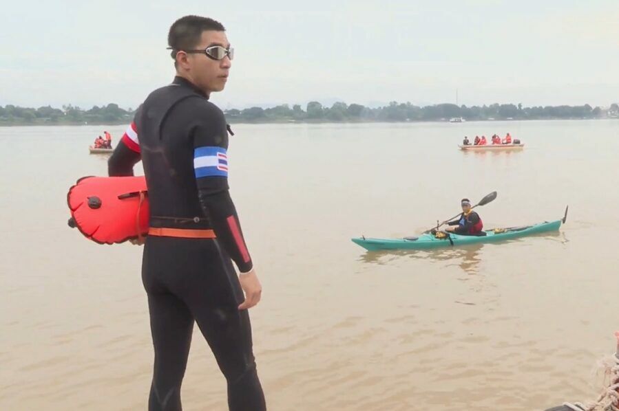 โตโน่ ภาคิน ว่ายข้ามโขงถึงพิกัดแรก