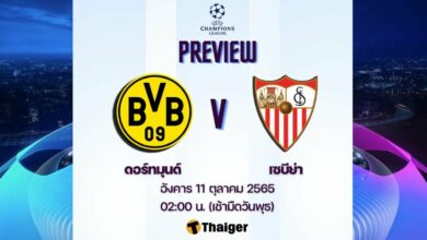 ดูบอลสด ยูฟ่า แชมเปี้ยนส์ลีก ดอร์ทมุนด์ เซบีย่า