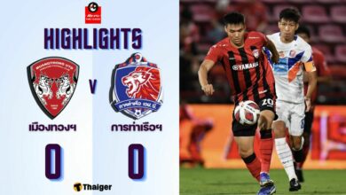 ผลบอลล่าสุด รีโว่ ไทยลีก เมืองทอง การท่าเรือ
