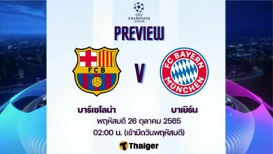 ดูบอลสด แชมเปี้ยนส์ลีก บาร์เซโลน่า บาเยิร์น