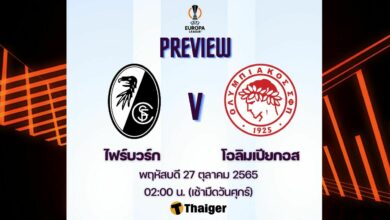 ดูบอลสด ยูโรป้า ลีก ไฟร์บวร์ก โอลิมเปียกอส