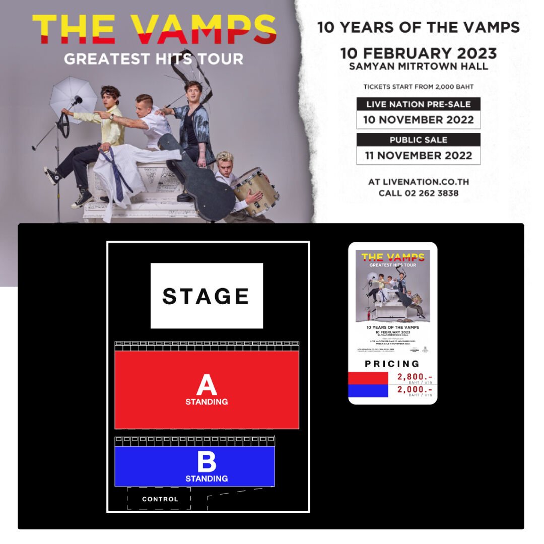 The Vamps จัดคอนเสิร์ตในไทย