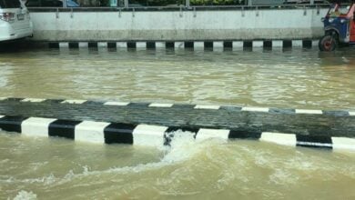 น้ำท่วมนนทบุรี แยกพระราม 5